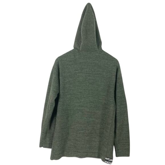 NWOT PAKA Sweater M Unisex”The Hoodie Alpaca Eucalyptus-Green”Aztec&Logo-Patches - Picture 3 of 11